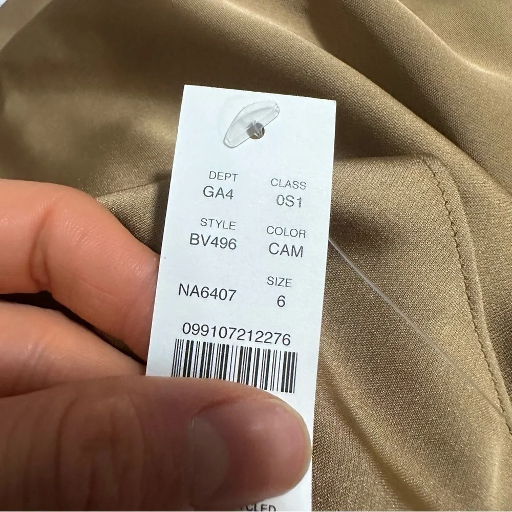 J crew Gwyneth slip dress in luster charmeuse camel